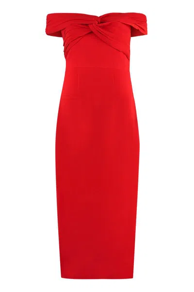 Self-portrait Dresses In Red