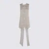 Self-portrait Bow And Floral Lace Knee Length Dress In White