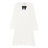 Self-portrait A-line Mini Dress With Velvet Bow In White