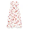Self-portrait Floral-print Midi Dress With Fitted Bodice In White
