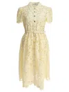 Self-portrait Yellow Lace Midi Dress