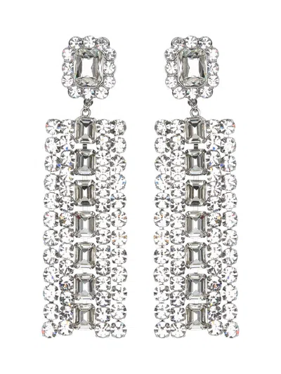 Self-portrait Droplet Earrings In Metallic