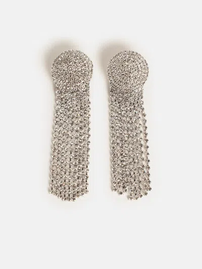 Self-portrait Droplet' Silver-plated Brass Earrings