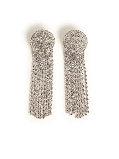 SELF-PORTRAIT SELF-PORTRAIT DROPLET' SILVER-PLATED BRASS EARRINGS