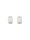 Self-portrait Radiant Beaded Textured Earrings In Gold