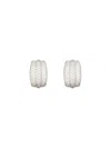 Self-portrait Radiant Beaded Textured Earrings In Golden