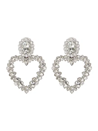 SELF-PORTRAIT HEART PENDANT EARRINGS
