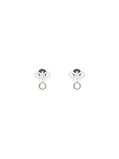 Self-portrait Earrings In Silver