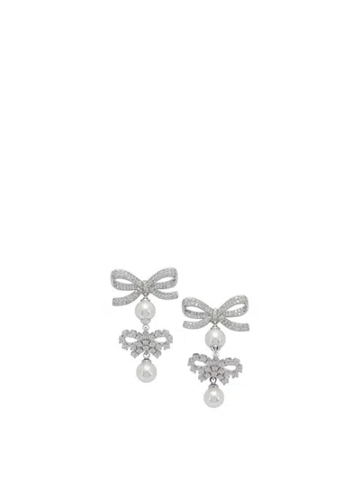 SELF-PORTRAIT SELF-PORTRAIT EARRINGS WITH BOWS AND PEARLS