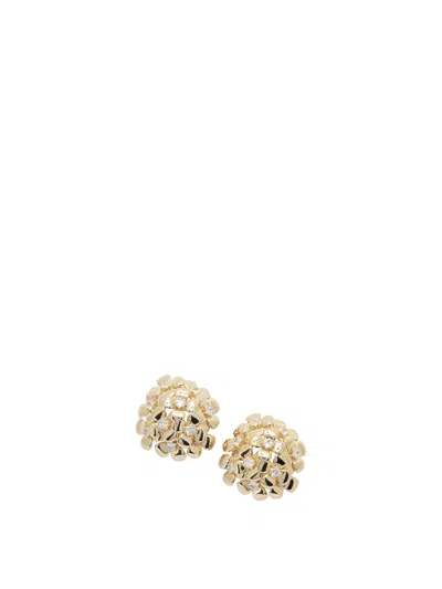 Self-portrait Self Portrait Earrings With Golden Flowers