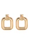 Self-portrait Earrings With Shimmering Crystals In Gold
