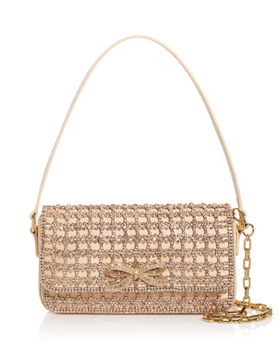 Self-portrait Embellished Baguette Shoulder Bag In Yellow