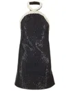 Self-portrait Boucle Pearly-trim Mini Dress