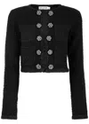 Self-portrait Self Portrait Women's Short Jacket With Sequins In Black