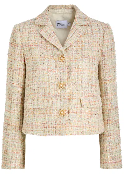 Self-portrait Pastel Bouclé Jacket