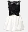 Self-portrait Self Portrait 'black And White Tulle Mini' Dress In Black