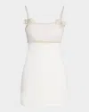Self-portrait Rhinestone-embellished Dress In White