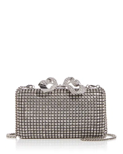 Self-portrait Embellished Box Clutch In Sl