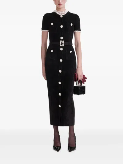 Self-portrait Geknöpftes Kleid Mit Verzierung