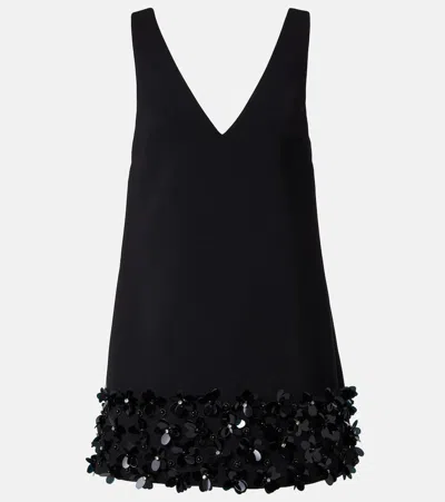 SELF-PORTRAIT EMBELLISHED CRÊPE MINIDRESS