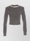 Self-portrait Self Portrait Grey Viscose Blend Sweater
