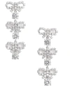 Self-portrait Embellished Crystal Earrings In Metallic