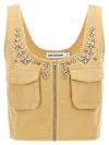 Self-portrait Crystal-embellished Twill Vest