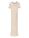 Self-portrait Embellished Draped Maxi Dress In Neutral