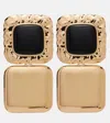 Self-portrait Mottled Gold Black Tiered Earrings Accessories