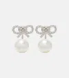 Self-portrait Self Portrait 'crystal Bow Pearl Jacket' Earrings