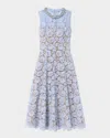 Self-portrait Self Portrait Lace Pearl Midi Dress In Blue
