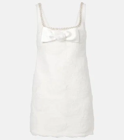 Self-portrait Embellished Floral Tulle Minidress