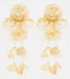Self-portrait Embellished Gold-plated Clip-on Earrings In Gold