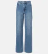Self-portrait Womens Self Portrait Rhinestone Straight-leg Denim Jeans In Blue