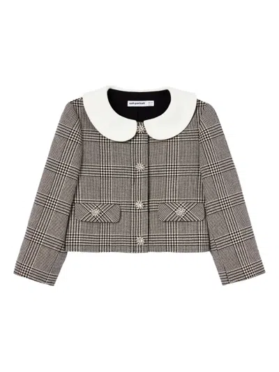 Self-portrait Embellished Jacket In Gray