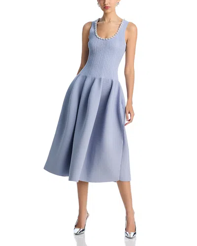 SELF-PORTRAIT SELF-PORTRAIT EMBELLISHED KNIT MIDI DRESS
