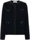 Self-portrait Oversized Black Knitted Cardigan With Flared Sleeves In Black