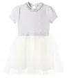 Self-portrait Embellished Knitted Tulle Dress In Multi