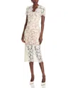 Self-portrait Women's Fine Lace Midi Dress In Cream