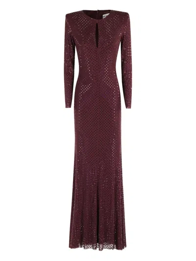 SELF-PORTRAIT EMBELLISHED LONG-SLEEVED DRESS