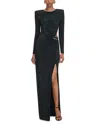 Self-portrait Black Rhinestone Embellished Maxi Dress Clothing In Black