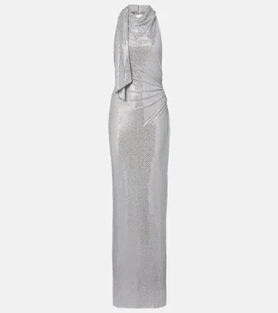 Self-portrait Embellished Maxi Dress In Blue