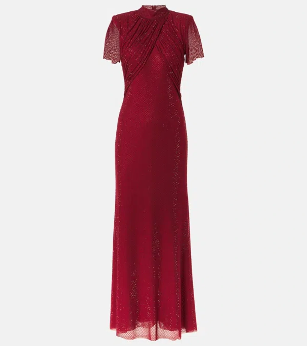 chinese dress ladies Red Fil Coupe Midi Dress – self-portrait-US main image 1