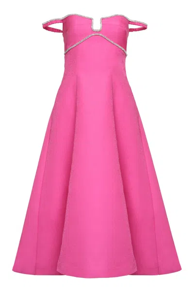 SELF-PORTRAIT EMBELLISHED MIDI DRESS
