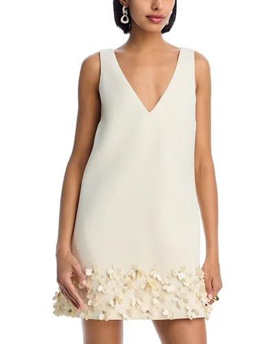 SELF-PORTRAIT SELF-PORTRAIT 3D FLORAL EMBELLISHED MINI SHIFT DRESS