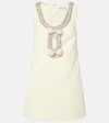 Self-portrait Embellished Minidress In White