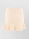 Self-portrait Embellished Pockets Ruffle Hem Textured Fabric