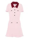 Self-portrait Embellished Ribbed Mini Dress In Pink