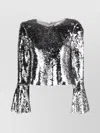 Self-portrait Self Portrait Sequined Cropped Top