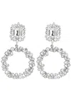 SELF-PORTRAIT SELF-PORTRAIT EMBELLISHED SILVER-PLATED CLIP-ON DROP EARRINGS